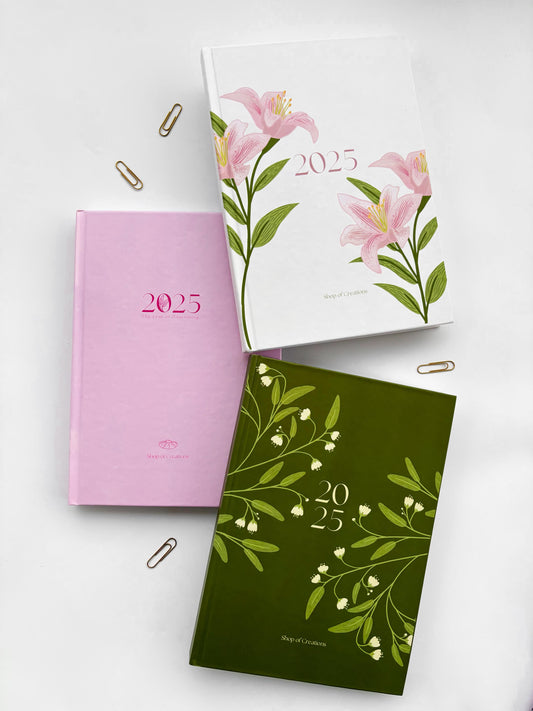 xFlourish Book, 2025 3-in-1 Planner, Agenda, and Journal