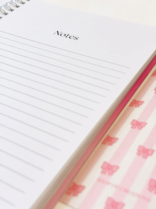 A5 Hardcover Notebook with planning sections