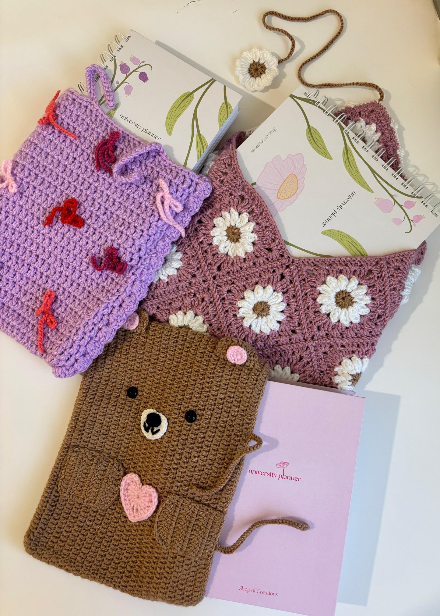 Handmade Crochet Book Sleeves
